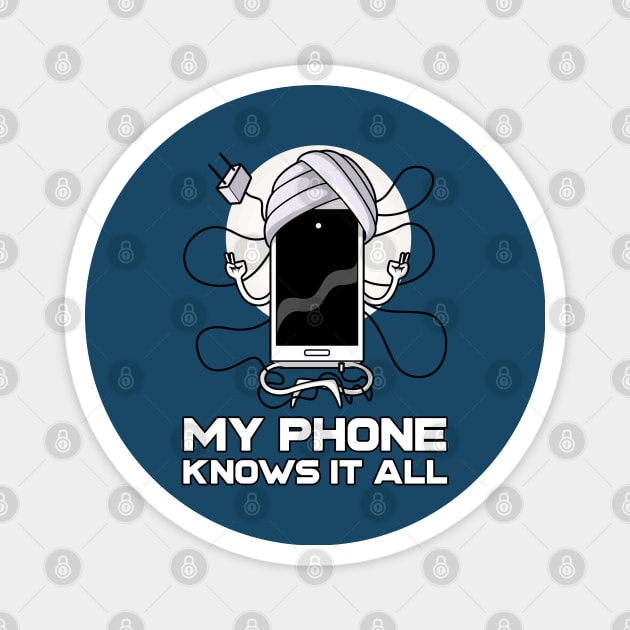 My Phone Knows it All Magnet by Creative Meows